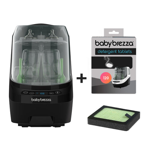 BUNDLE: Bottle Washer Pro, Detergent Tablets (120pcs) and Hepa Filter - All Black - product thumbnail