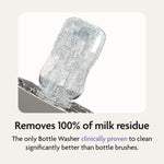 The Baby Brezza UK Bottle Washer Pro - All In One Washer, Steriliser, Dryer washes bottles upside down with powerful spray to remove 100% of milk residue—the only cleaner clinically proven to clean better than bottle brushes. - product thumbnail