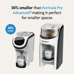 The Baby Brezza BUNDLE shows the compact Formula Pro Mini (30% smaller, ideal for tight spaces) alongside the SuperQuick Steriliser, both in sleek white and black designs—perfect for convenient and efficient baby care. - product thumbnail