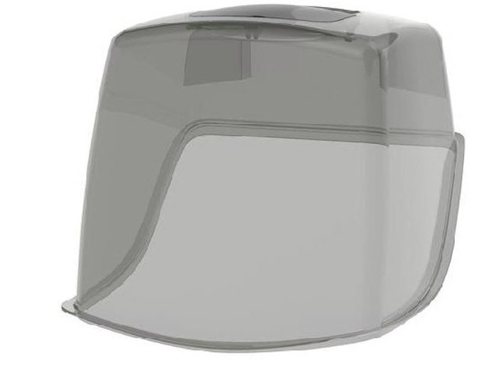 Crafted from translucent gray plastic with curved edges, the Baby Brezza UK SuperFast Steriliser Dryer Replacement Lid acts as a protective shield for your device, maintaining its reliable protection and ensuring ongoing SuperFast performance. - product thumbnail